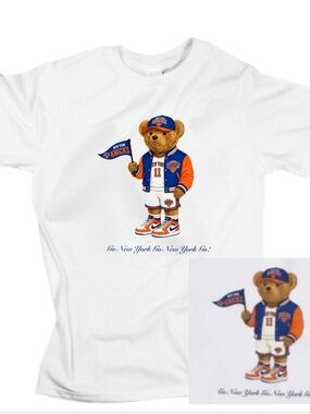 Polo Bear wearing New York Knicks (Unisex)